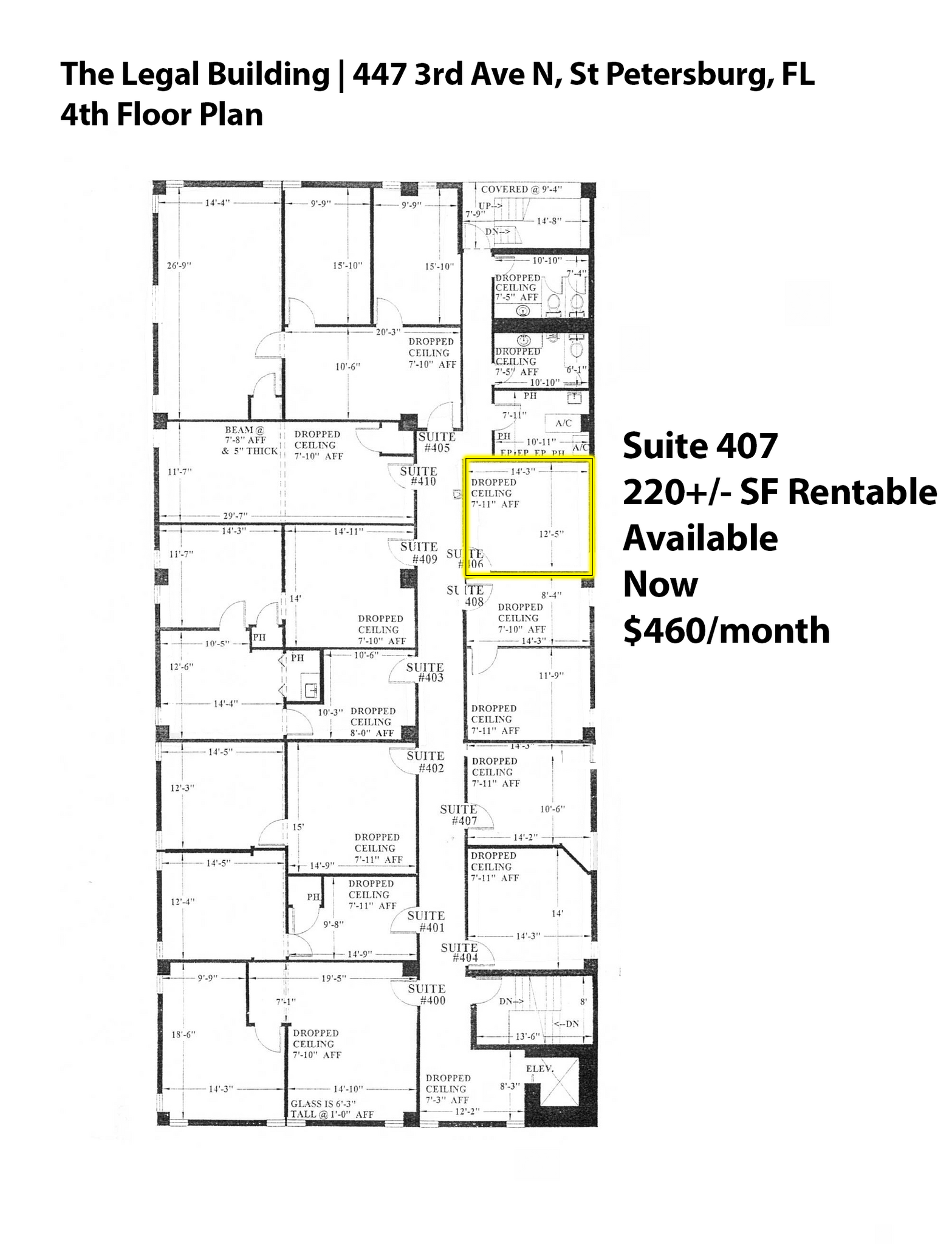 447 3rd Ave N, Saint Petersburg, FL à louer Plan d’étage- Image 1 de 1