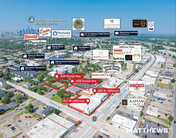 427 W Jefferson Blvd, Dallas, TX à vendre - Photo du bâtiment - Image 3 de 3