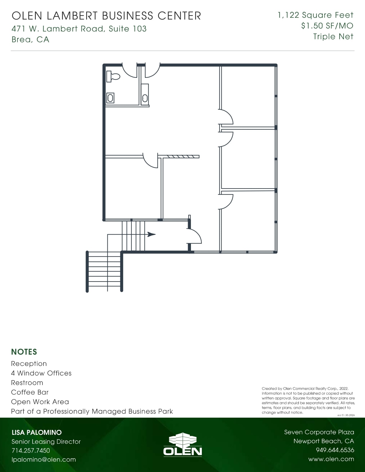 471 W Lambert Rd, Brea, CA for lease Floor Plan- Image 1 of 1
