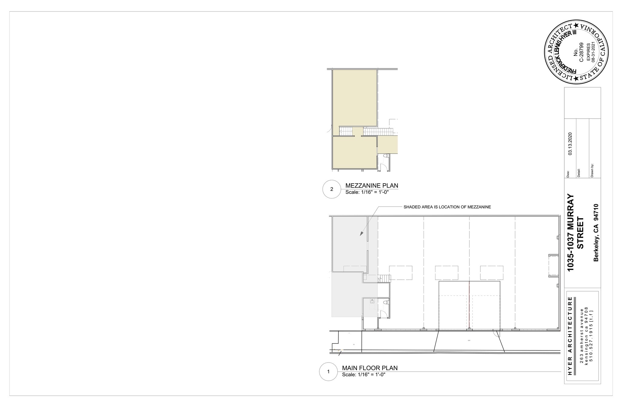 1035 Murray St, Berkeley, CA for lease Site Plan- Image 1 of 5