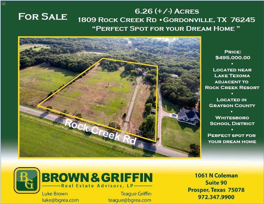 1809 Rock Creek Rd, Gordonville, TX for sale Building Photo- Image 1 of 17