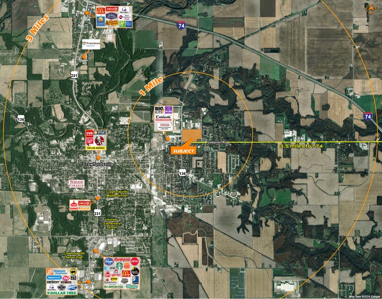 716 N Englewood Dr, Crawfordsville, IN for sale - Aerial - Image 2 of 2