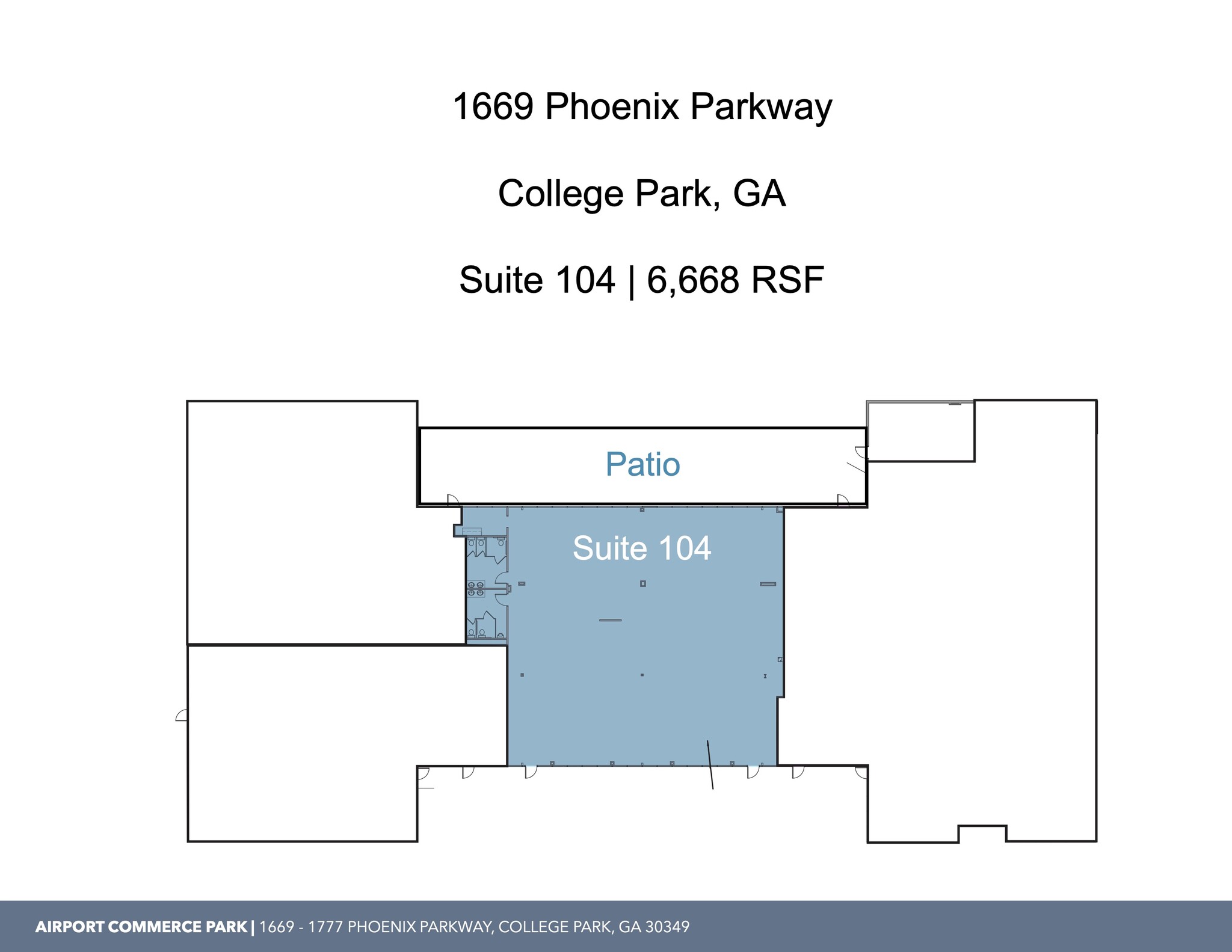 1688 Phoenix Pky, College Park, GA for lease Floor Plan- Image 1 of 3