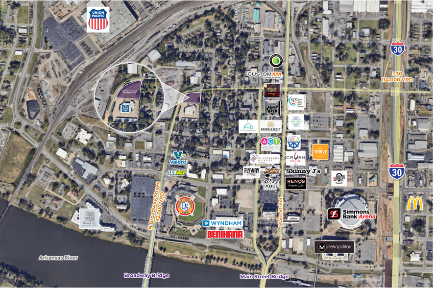 600 N Broadway St, North Little Rock, AR à vendre - Aérien - Image 2 de 2