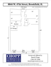 8844-8854 W 47th St, Brookfield, IL à louer Plan d’étage- Image 1 de 7