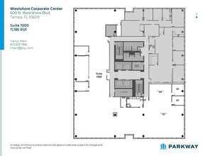 600 N Westshore Blvd, Tampa, FL à louer Plan d  tage- Image 2 de 3