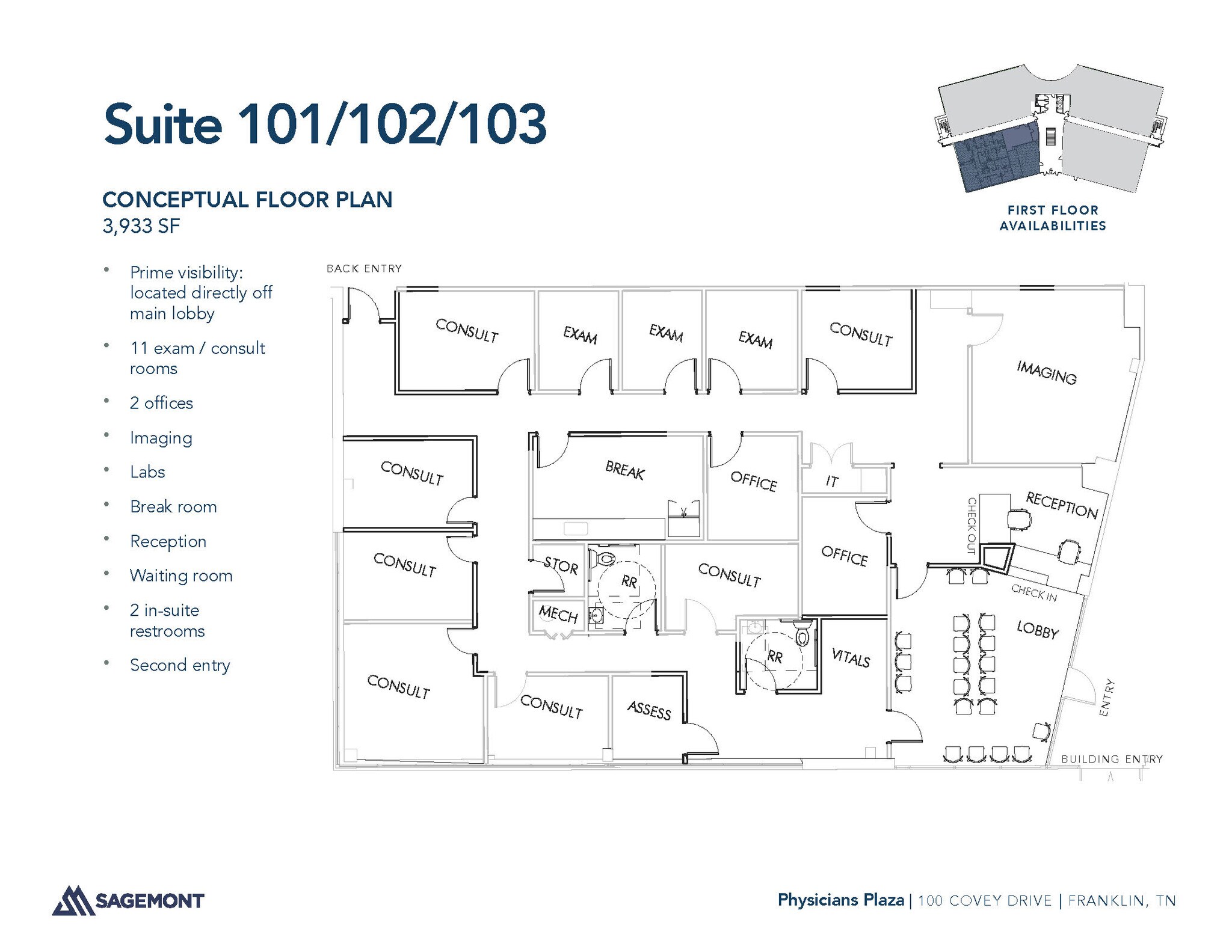 100 Covey Dr, Franklin, TN for lease Interior Photo- Image 1 of 2