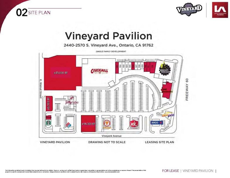 2500 S Vineyard Ave, Ontario, CA à louer - Plan de site - Image 2 de 2