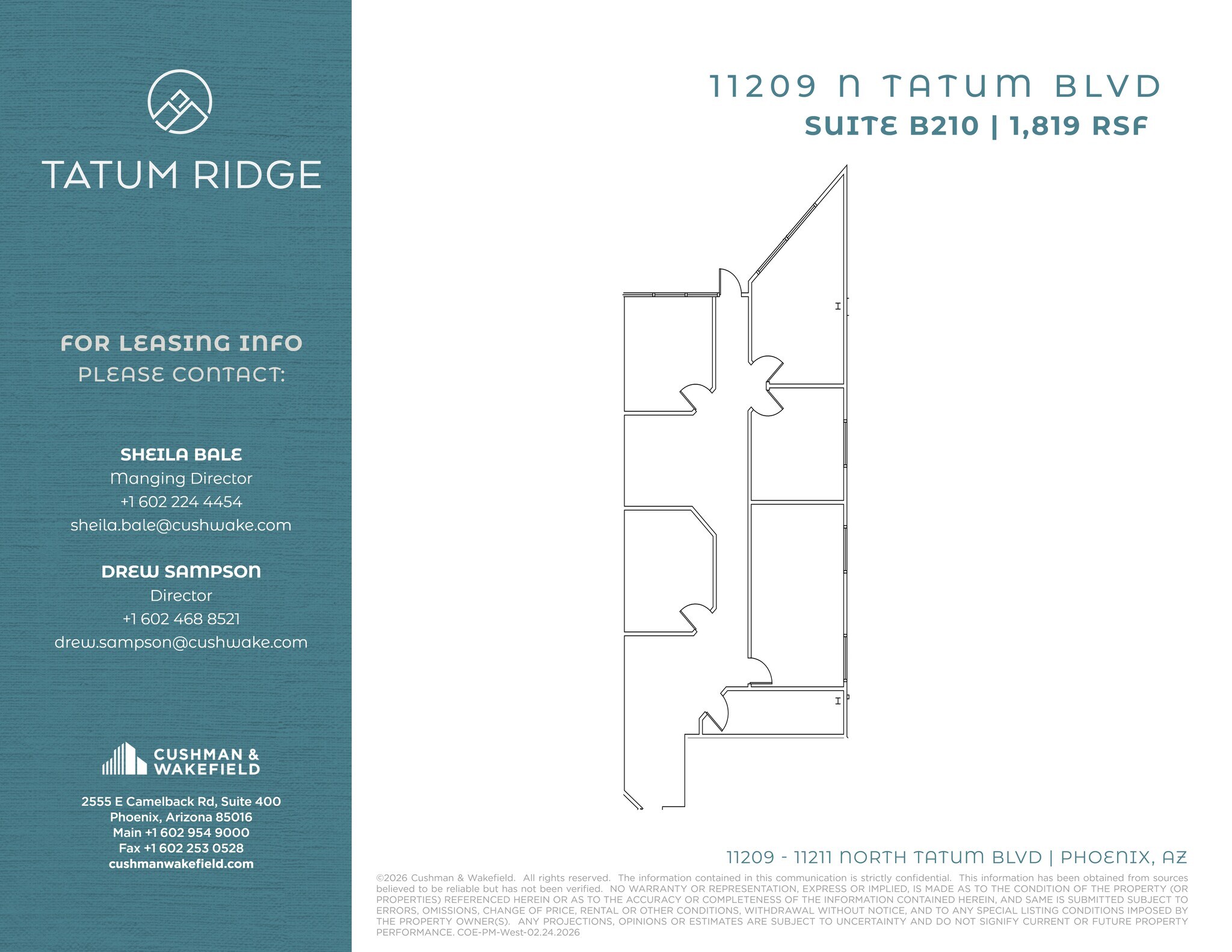 11209 N Tatum Blvd, Phoenix, AZ à louer Plan de site- Image 1 de 1