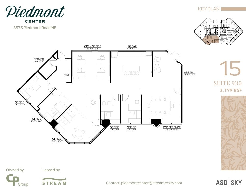 3495 Piedmont Rd NE, Atlanta, GA à louer Plan d’étage- Image 1 de 1