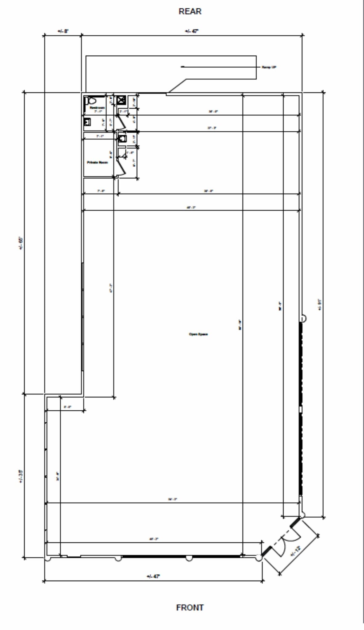 1635 R St, Merced, CA for lease Floor Plan- Image 1 of 2