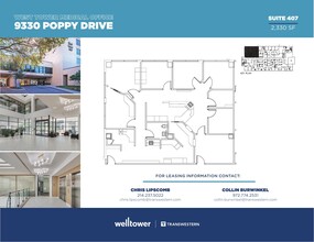 9330 Poppy Dr, Dallas, TX for lease Floor Plan- Image 1 of 1