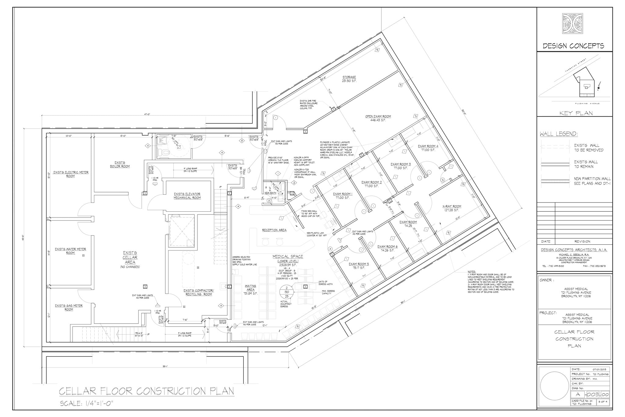 721 Flushing Ave, Brooklyn, NY à louer Plan de site- Image 1 de 7