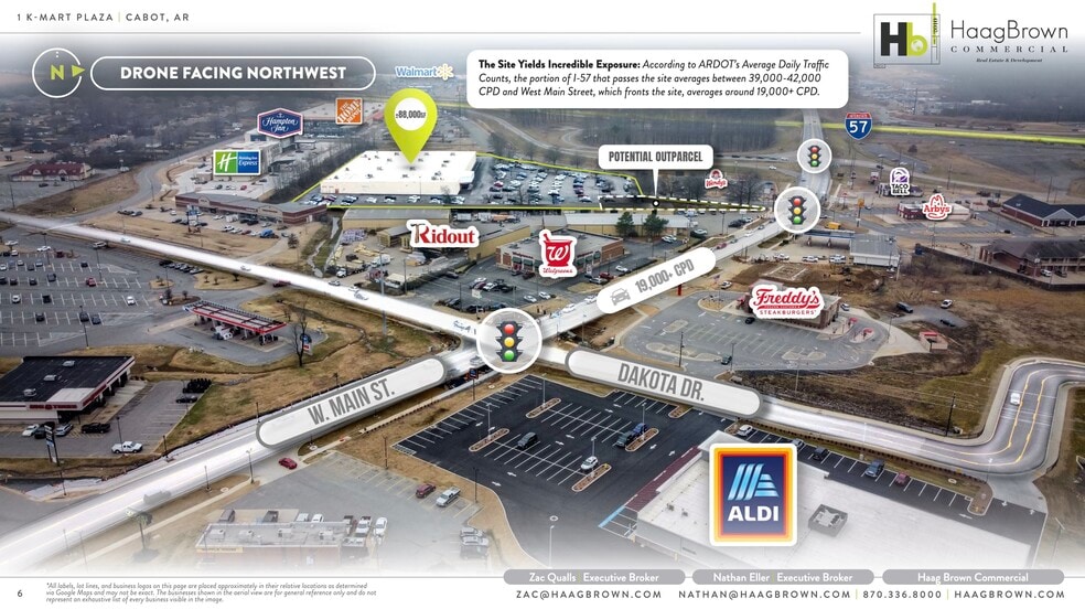 1 Kmart Plz, Cabot, AR for lease - Aerial - Image 2 of 4