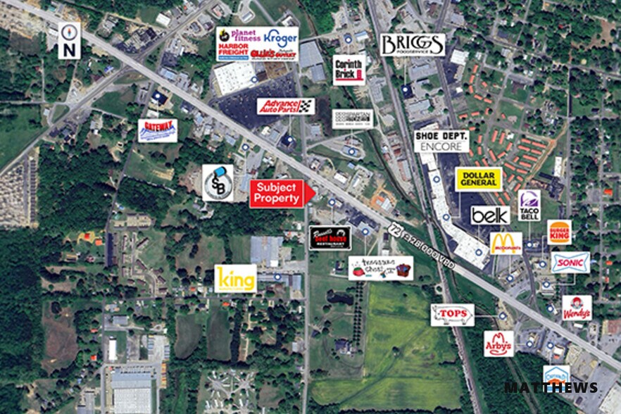 100 Highway 72 W, Corinth, MS à vendre - Photo du bâtiment - Image 2 de 3