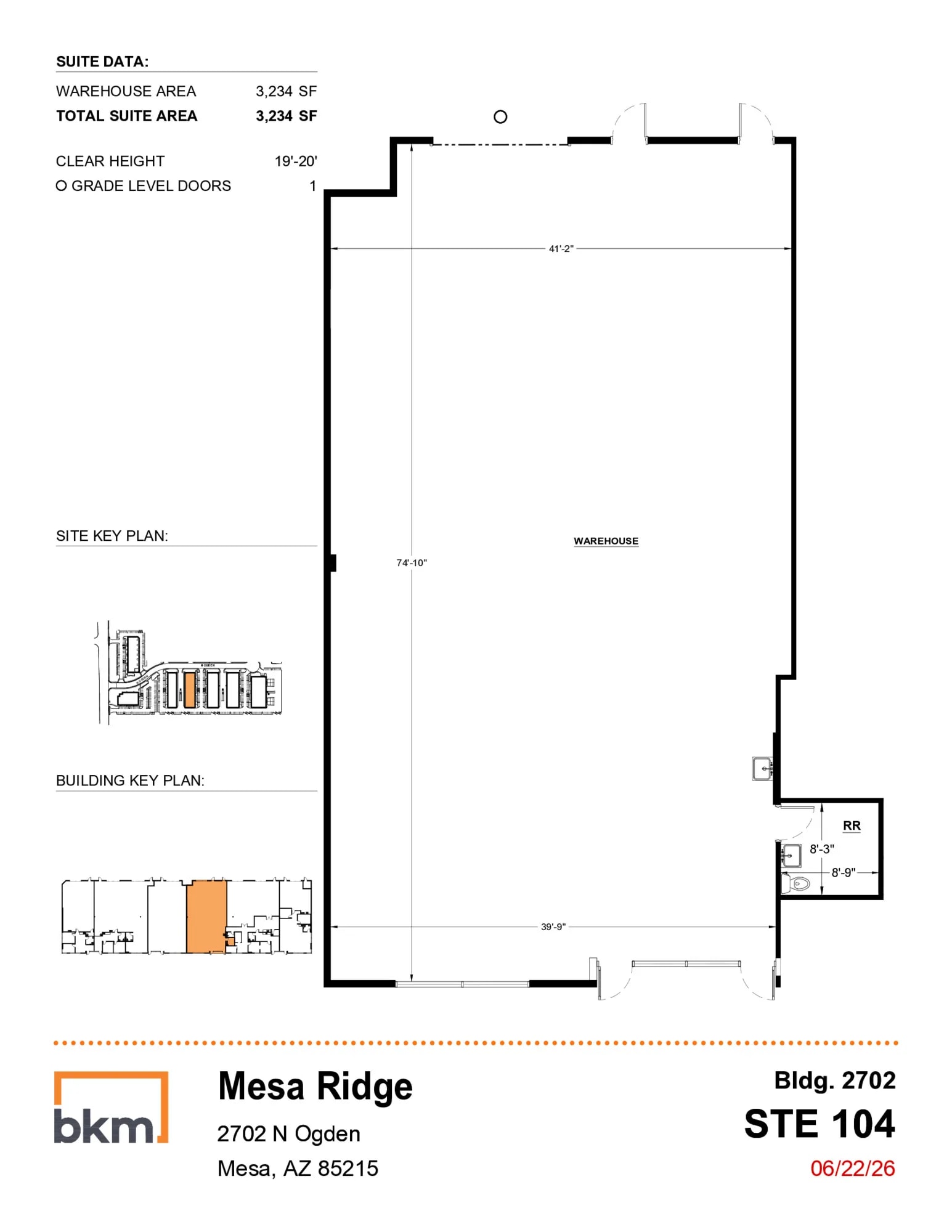 4215 E McDowell Rd, Mesa, AZ à louer Plan d’étage- Image 1 de 1