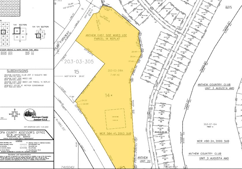 3428-3438 W Anthem Way, Anthem, AZ à vendre - Plan cadastral - Image 3 de 6