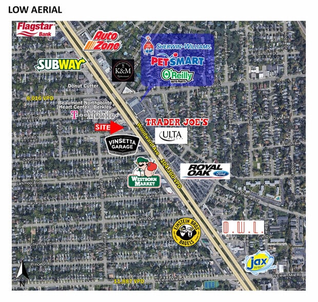 27827-27833 Woodward Ave, Berkley, MI for sale - Aerial - Image 3 of 9