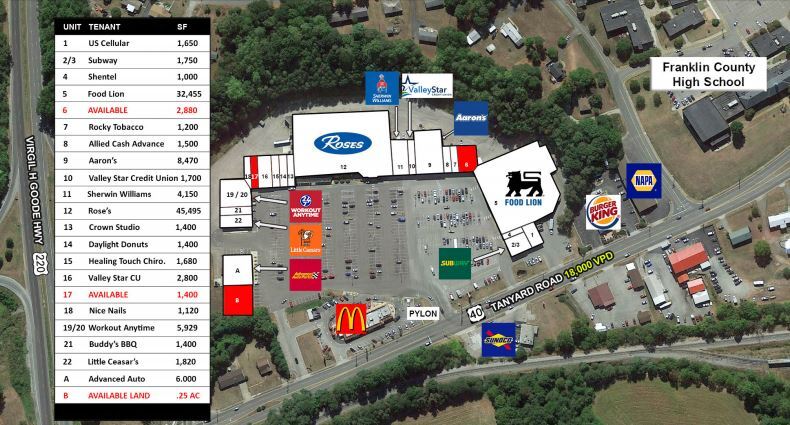 890 Tanyard Rd, Rocky Mount, VA à louer - Plan de site - Image 3 de 7