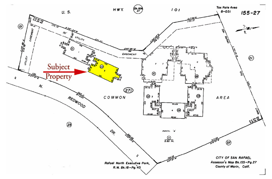 155 N Redwood Dr, San Rafael, CA à vendre - Plan cadastral - Image 2 de 9