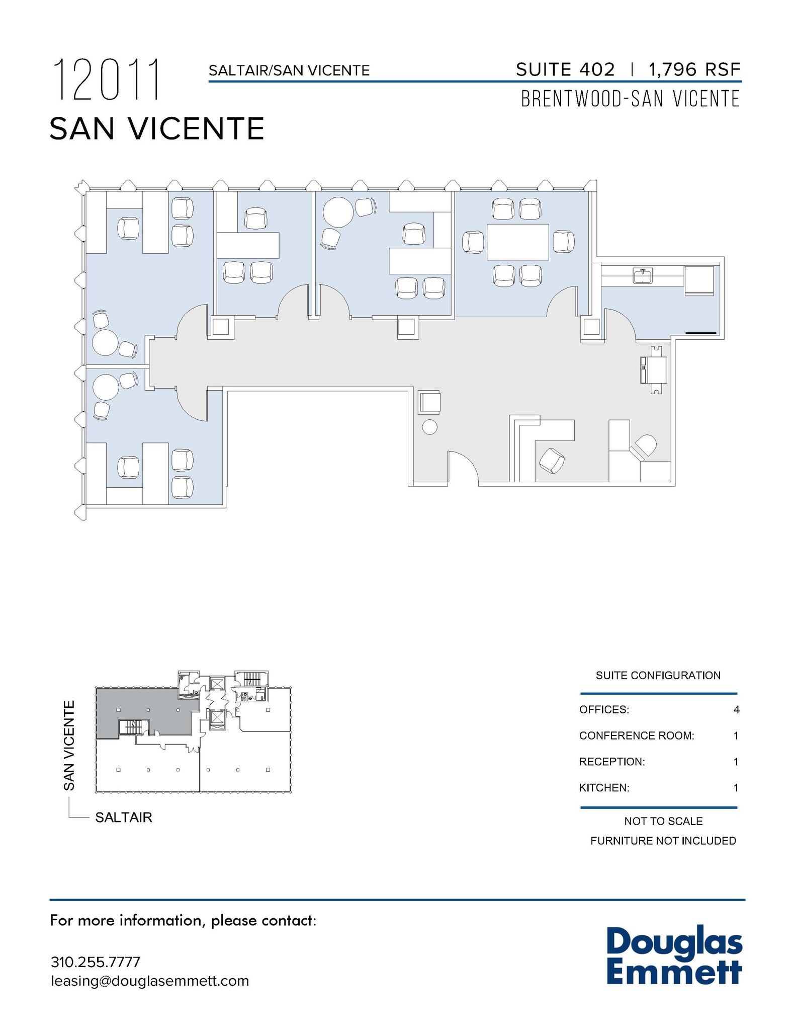 12011 San Vicente Blvd, Los Angeles, CA for lease Floor Plan- Image 1 of 1