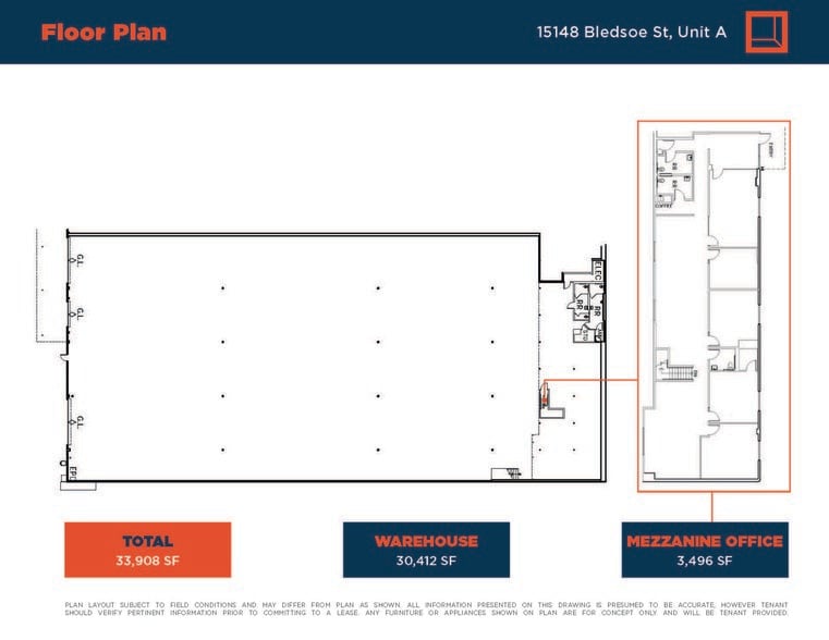 15148 Bledsoe St, Sylmar, CA for lease - Floor Plan - Image 2 of 3