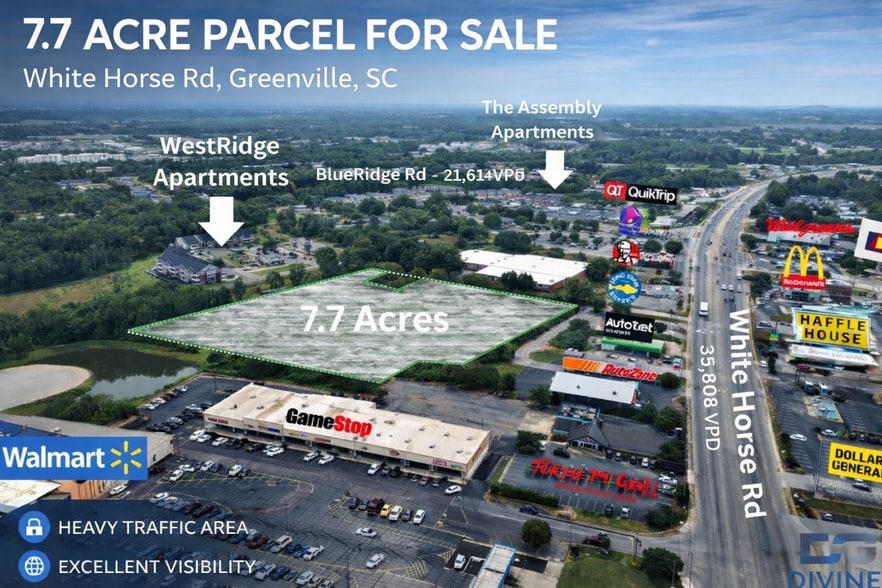 White Horse Rd Development Parcel, Greenville, SC à vendre - Photo principale - Image 1 de 5