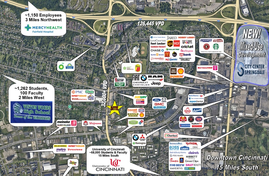 11530-11548 Springfield Pike, Springdale, OH à vendre - Photo du bâtiment - Image 2 de 19