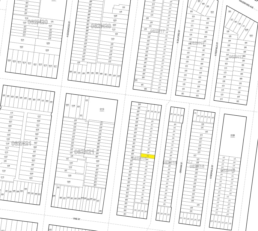 334 N Salford St, Philadelphia, PA à vendre Plan cadastral- Image 1 de 2