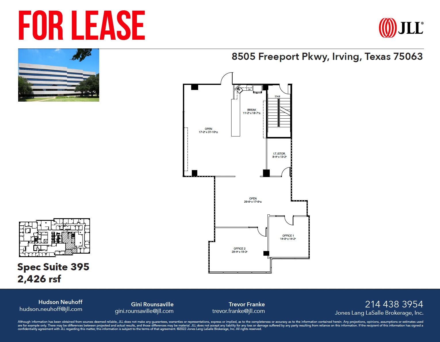 8505 Freeport Pky, Irving, TX à louer Plan d’étage- Image 1 de 1