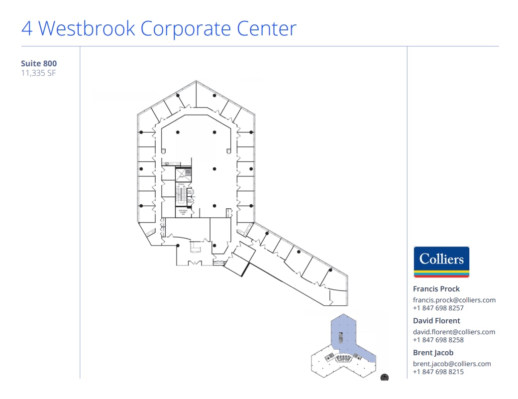 4 Westbrook Corporate Ctr, Westchester, IL for lease Floor Plan- Image 1 of 1