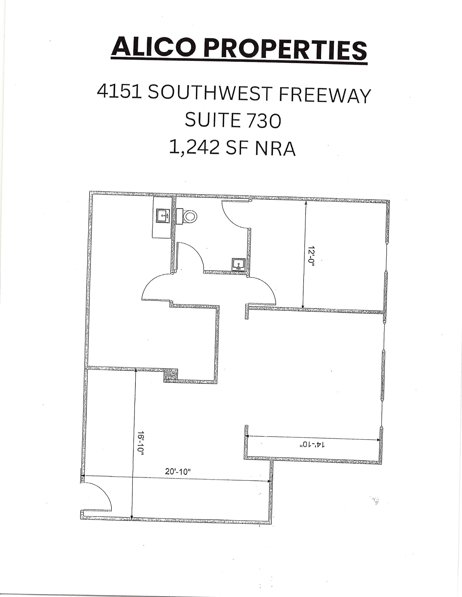 4151 Southwest Fwy, Houston, TX à louer Plan d’étage- Image 1 de 1