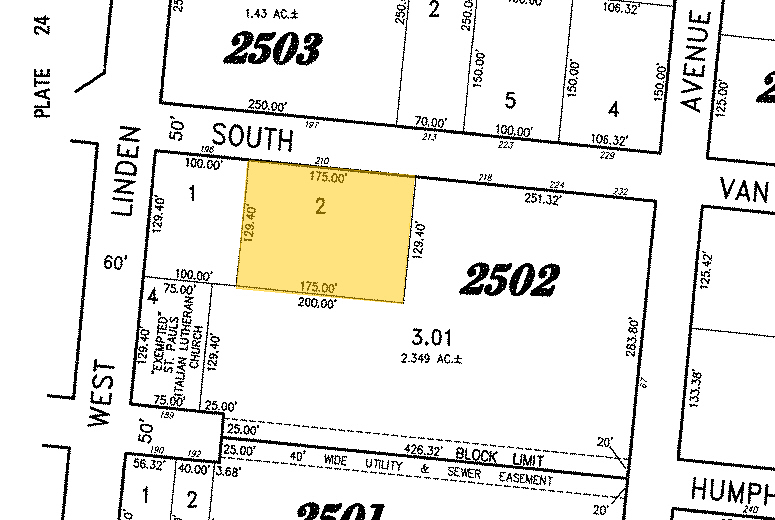 210 S Van Brunt St, Englewood, NJ à vendre - Plan cadastral - Image 2 de 6