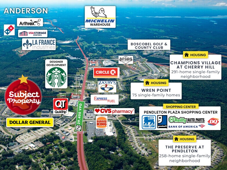 7610 Highway 76, Pendleton, SC à vendre - Aérien - Image 3 de 6