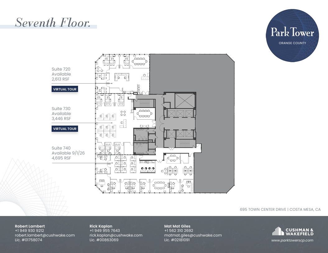 650 Town Center Dr, Costa Mesa, CA à louer Plan d’étage- Image 1 de 1
