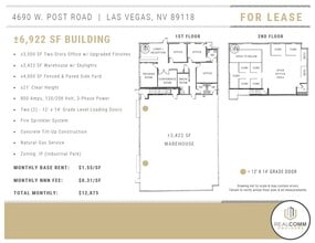 4690 W Post Rd, Las Vegas, NV for sale Floor Plan- Image 2 of 2
