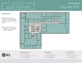 6725 W Sunset Blvd, Los Angeles, CA à louer Plan d’étage- Image 1 de 1