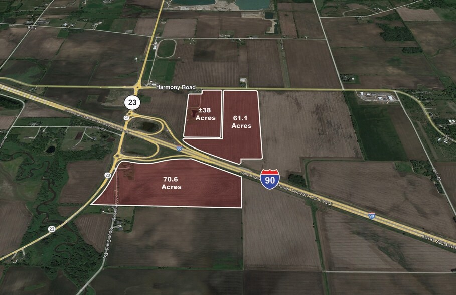 131 AC - I-90 and IL Route 23 - BTS portefeuille de 2 propriétés à vendre sur LoopNet.ca - Aérien - Image 1 de 1