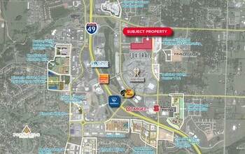 S Bellview Rd, Rogers, AR - AÉRIEN Vue de la carte