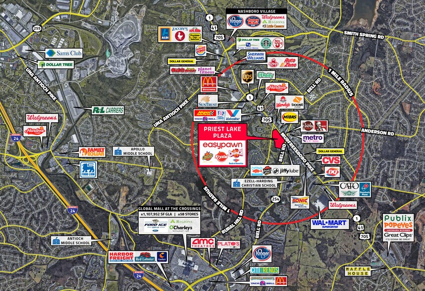 2651 Murfreesboro Pike, Nashville, TN à louer - Aérien - Image 2 de 22