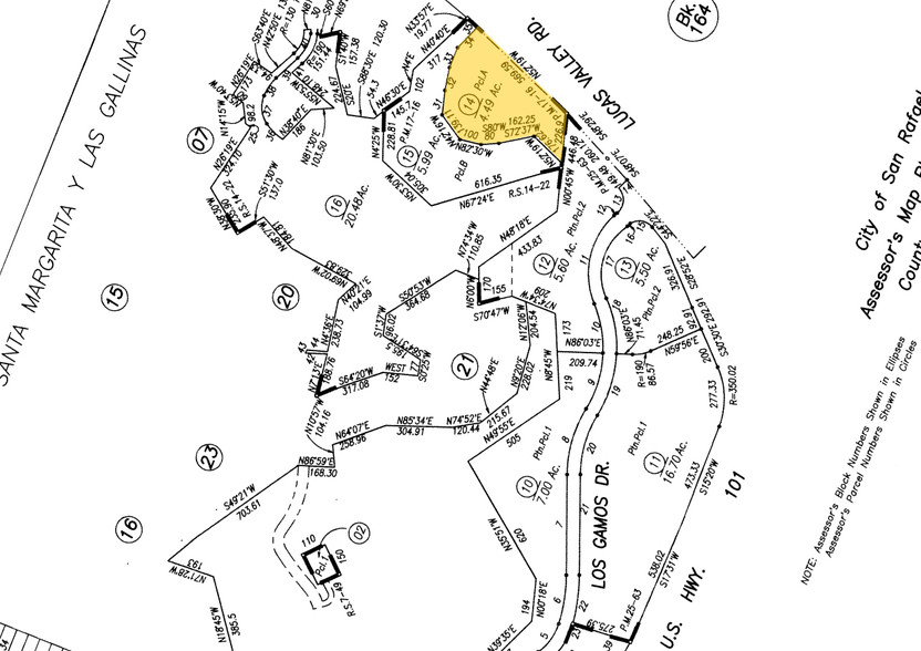 101 Lucas Valley Rd, San Rafael, CA for lease - Plat Map - Image 2 of 90