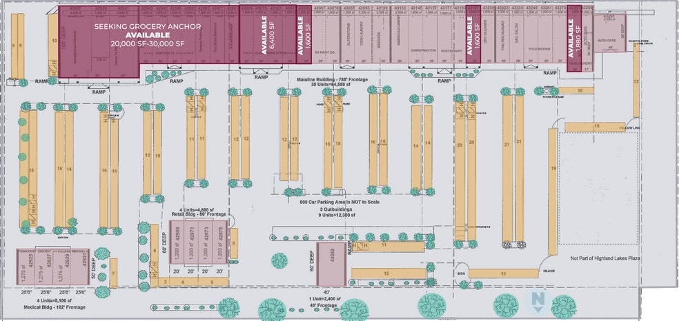 42937-43291 7 Mile Rd, Northville, MI for lease - Site Plan - Image 3 of 5