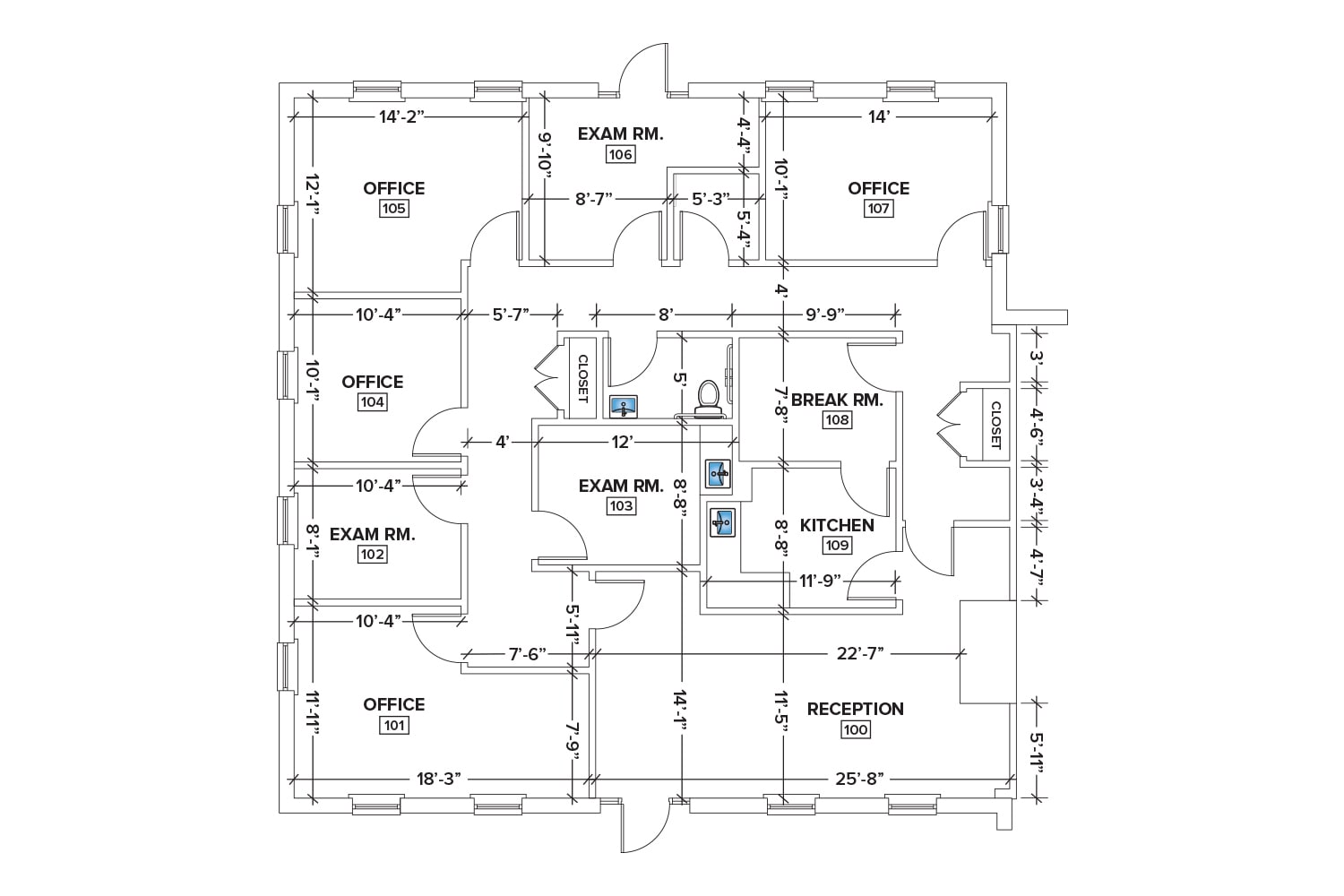 211 Commons Way, Princeton, NJ à louer Plan d’étage- Image 1 de 2