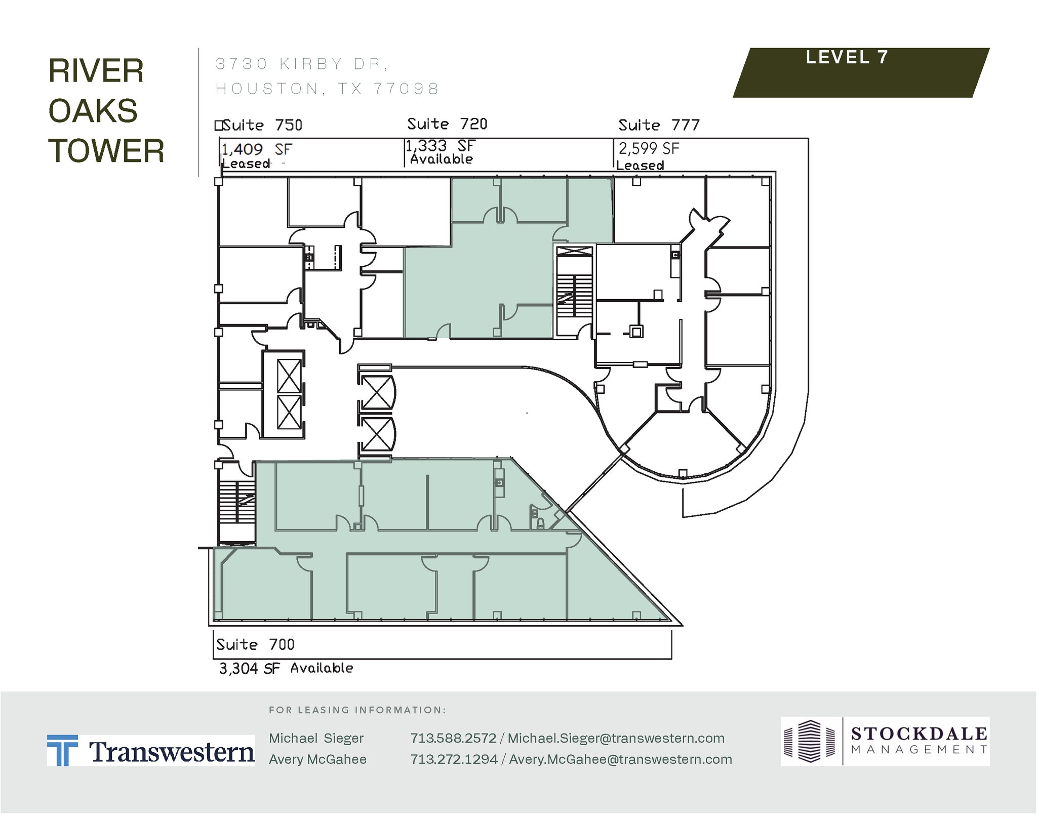 3730 Kirby Dr, Houston, TX à louer Plan d’étage- Image 1 de 1