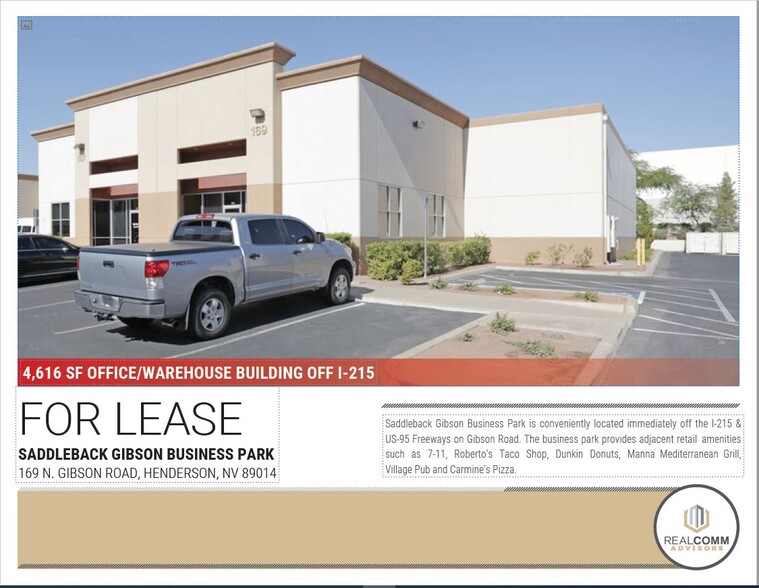 169 N Gibson Rd, Henderson, NV for sale - Building Photo - Image 1 of 1