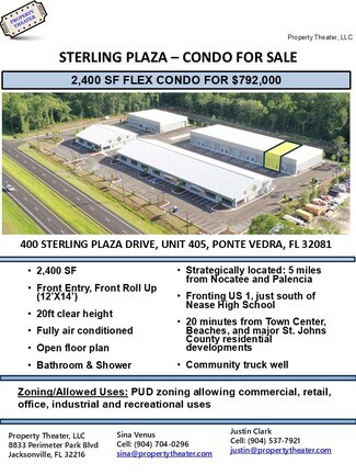 Plus de détails pour 400 Sterling Plaza Dr, Ponte Vedra, FL - Industriel à vendre