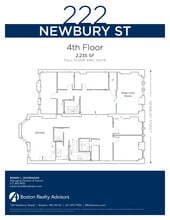 222-224 Newbury St, Boston, MA à louer Plan d’étage- Image 1 de 5