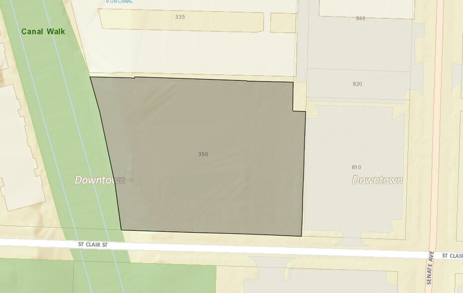 350 W Saint Clair St, Indianapolis, IN for sale - Plat Map - Image 2 of 2