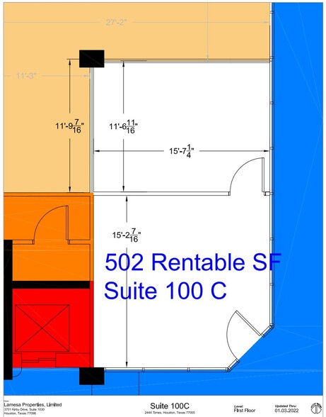 2444 Times Blvd, Houston, TX à louer - Plan d’étage - Image 2 de 2