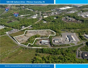 500-598 Sathers Dr, Pittston Township, PA for lease Aerial- Image 1 of 2
